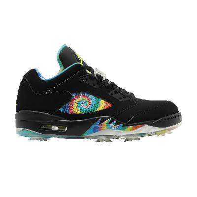 Pre-owned Air Jordan 5 Low Golf 'peace & Love - Black'