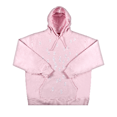 Pre-owned Supreme Embroidered S Hooded Sweatshirt 'light Pink'