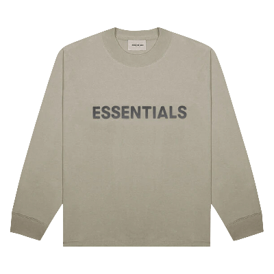 Pre-owned Essentials Fear Of God  Long-sleeve T-shirt 'olive' In Tan