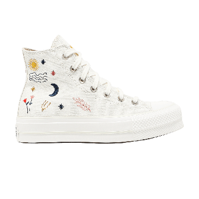 Pre-owned Converse Wmns Chuck Taylor All Star Platform High 'it's Okay To Wander - Egret' In Cream