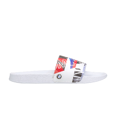 Pre-owned Puma Bmw Motorsport X Leadcat Slide 'graphic - White'