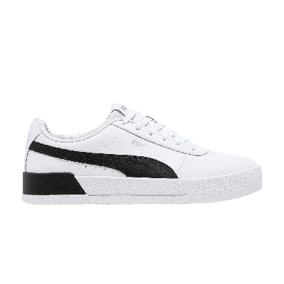 Pre-owned Puma Wmns Carina Leather 'white Black'