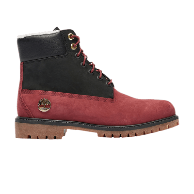 Pre-owned Timberland 6 Inch Premium Waterproof Warm-lined Boot 'dark Red'
