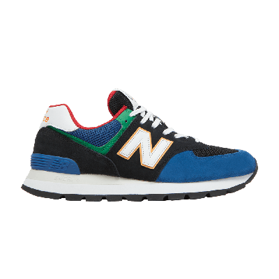 Pre-owned New Balance 574 Rugged 'black Captain Blue'