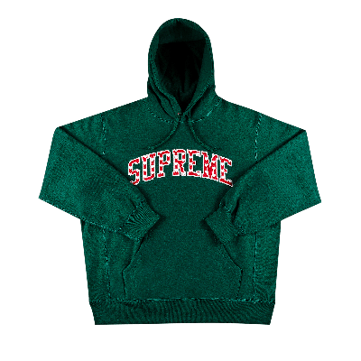Pre-owned Supreme Hearts Arc Hooded Sweatshirt 'dark Green'