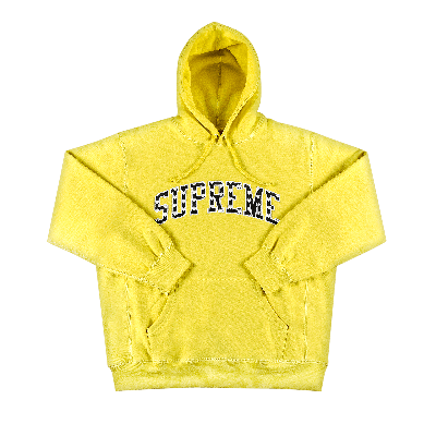 Pre-owned Supreme Hearts Arc Hooded Sweatshirt 'light Lemon' In Yellow