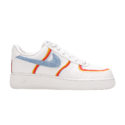 Pre-owned Nike Wmns Air Force 1 Low 'sail Denim Swoosh' In Cream