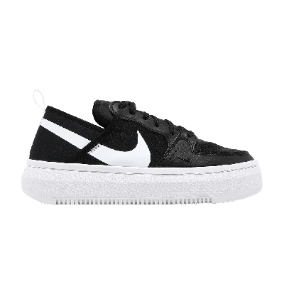 Pre-owned Nike Wmns Court Vision Alta Txt 'black White'