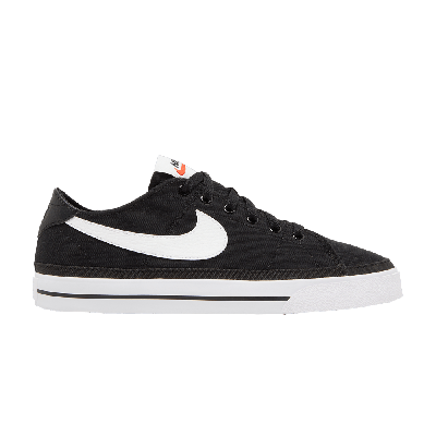 Pre-owned Nike Wmns Court Legacy Canvas 'black White'