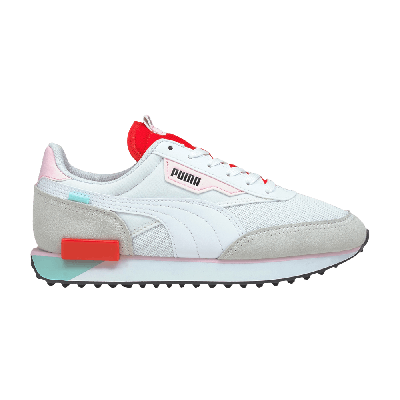 Pre-owned Puma Future Rider 'neon Play - White Poppy Red'