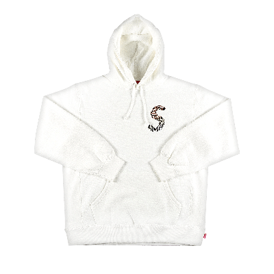 Pre-owned Supreme X Swarovski S Logo Hooded Sweatshirt 'white'