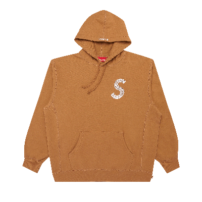 Pre-owned Supreme X Swarovski S Logo Hooded Sweatshirt 'brown'