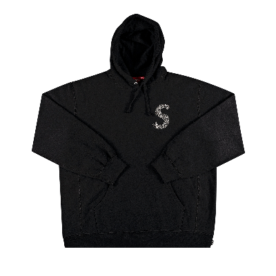 Pre-owned Supreme X Swarovski S Logo Hooded Sweatshirt 'black'