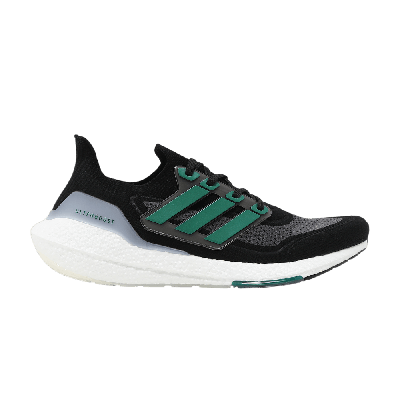Pre-owned Adidas Originals Ultraboost 21 'black Sub Green' In White