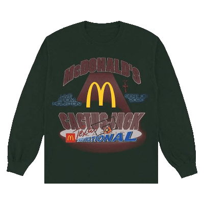 Pre-owned Cactus Jack By Travis Scott X Mcdonald's Invitational Long-sleeve T-shirt 'black'