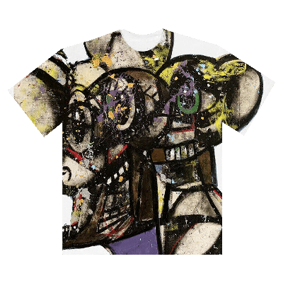 Pre-owned Cactus Jack By Travis Scott Portrait Of Travis T-shirt 'white' In Multi-color