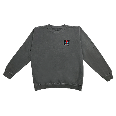 Pre-owned Cactus Jack By Travis Scott X Playstation Classic Crewneck 'pepper' In Grey