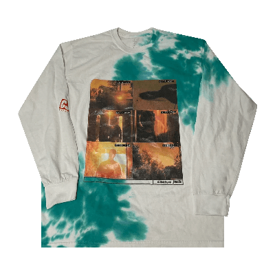 Pre-owned Cactus Jack By Travis Scott Something's Coming Ii Long-sleeve T-shirt 'white Bleach' In Multi-color