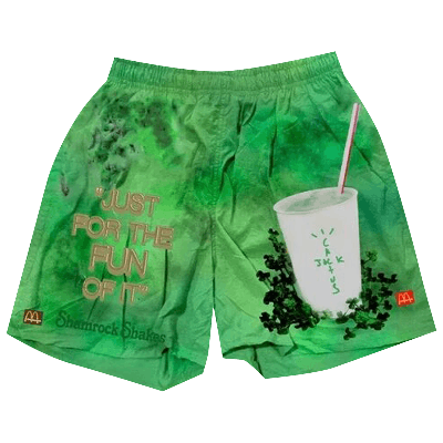 Pre-owned Cactus Jack By Travis Scott X Mcdonald's Shamrock Shake Shorts 'green'