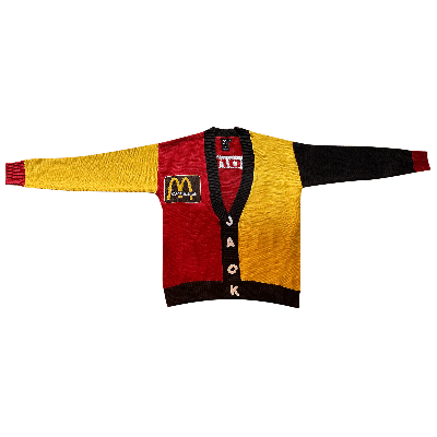 Pre-owned Cactus Jack By Travis Scott X Cactus Plant Flea Market Cardigan 'gold/red/brown' In Multi-color