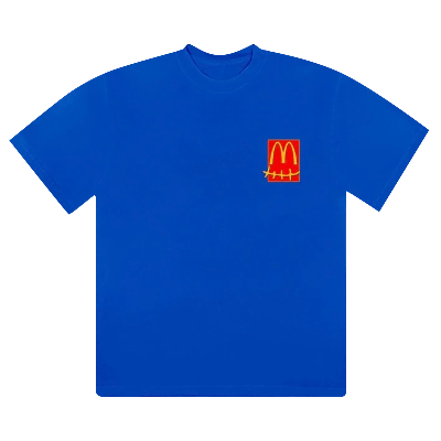 Pre-owned Cactus Jack By Travis Scott X Mcdonald's Action Figure Series Iii T-shirt 'royal' In Blue