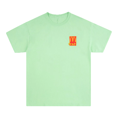 Pre-owned Cactus Jack By Travis Scott X Mcdonald's Action Figure Series Iv T-shirt 'mint' In Teal