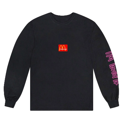 Pre-owned Cactus Jack By Travis Scott X Mcdonald's Action Figure Space Long-sleeve T-shirt 'black'