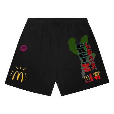 Pre-owned Cactus Jack By Travis Scott X Mcdonald's All American '92 Shorts Ii 'black'