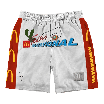 Pre-owned Cactus Jack By Travis Scott X Mcdonald's All American Shorts 'white'