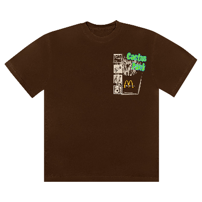 Pre-owned Cactus Jack By Travis Scott X Mcdonald's Cactus Pack Vintage Promo T-shirt 'brown'