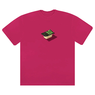 Pre-owned Cactus Jack By Travis Scott X Mcdonald's Cactus Sauce T-shirt Ii 'heliconia' In Pink