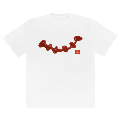 Pre-owned Cactus Jack By Travis Scott X Mcdonald's Ketchup T-shirt 'white'