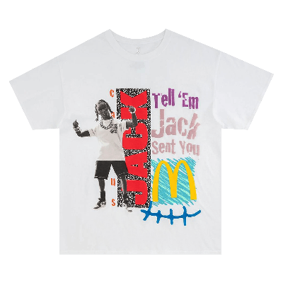 Pre-owned Cactus Jack By Travis Scott X Mcdonald's Smile T-shirt 'white'