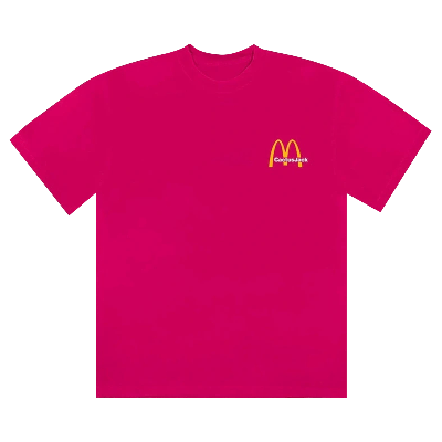 Pre-owned Cactus Jack By Travis Scott X Mcdonald's Vintage Action Figure Ii T-shirt 'hot Pink'