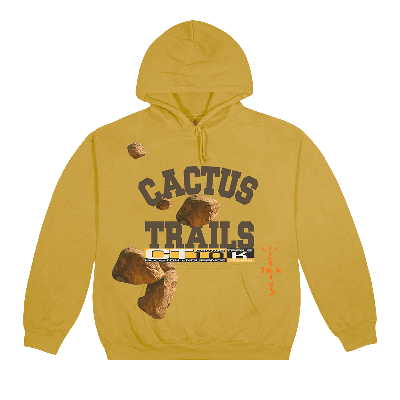 Pre-owned Cactus Jack By Travis Scott Boulder Varsity Hoodie 'gold' In Yellow