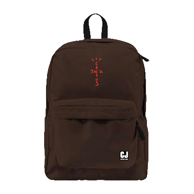 Pre-owned Cactus Jack By Travis Scott Backpack With Patch Set 'brown'