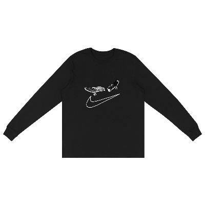 Pre-owned Cactus Jack By Travis Scott For Nike Sb Smile Long-sleeve T-shirt I 'black'