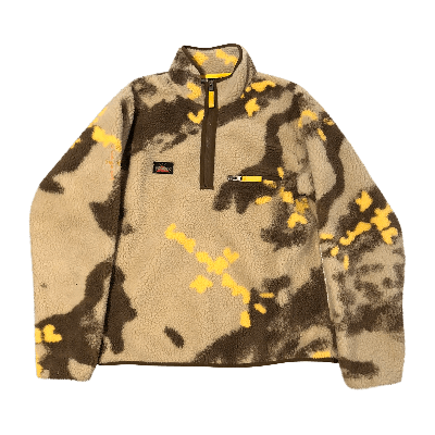 Pre-owned Cactus Jack By Travis Scott Half-zip Sherpa Pullover 'cream'