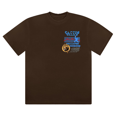Pre-owned Cactus Jack By Travis Scott Cactus Trails Assn T-shirt 'brown'