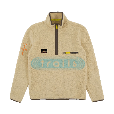 Pre-owned Cactus Jack By Travis Scott Trails Half-zip Sherpa Pullover 'cream'