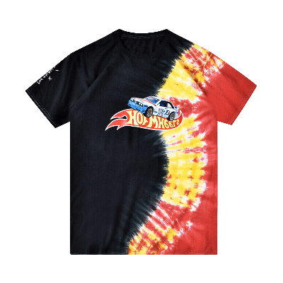 Pre-owned Cactus Jack By Travis Scott Jackboys Hot Wheels T-shirt 'tie-dye' In Black