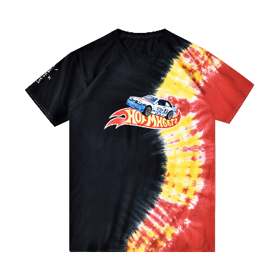 Pre-owned Cactus Jack By Travis Scott Kids'  Jackboys Hot Wheels T-shirt 'tie-dye' In Black