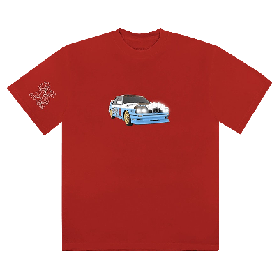 Pre-owned Cactus Jack By Travis Scott Kids' Jackboys Vehicle T-shirt Ii 'red'