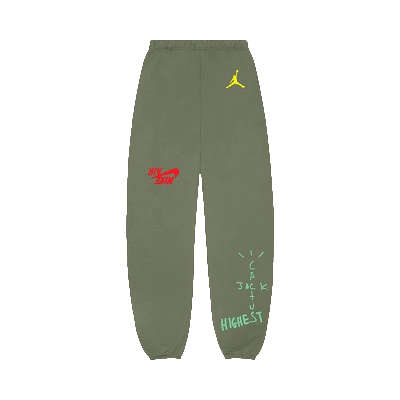 Pre-owned Cactus Jack By Travis Scott X Air Jordan Highest Sweatpant 'green'