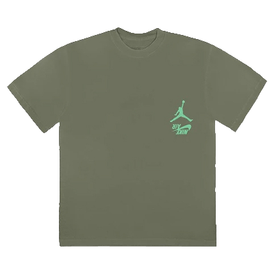 Pre-owned Cactus Jack By Travis Scott X Air Jordan Highest T-shirt 'green'