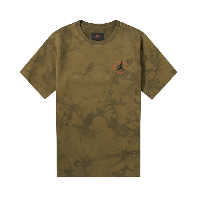 Pre-owned Cactus Jack By Travis Scott X Air Jordan Short-sleeve T-shirt 'medium Olive' In Green