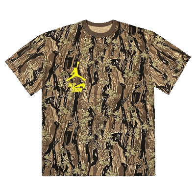 Pre-owned Cactus Jack By Travis Scott X Air Jordan Highest T-shirt 'camo' In Multi-color