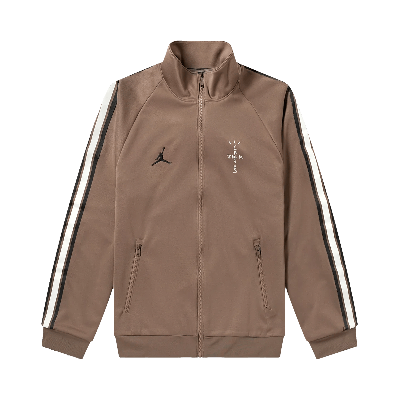 Pre-owned Cactus Jack By Travis Scott X Air Jordan Mj Track Jacket 'palomino/black' In Brown