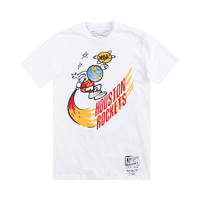 Pre-owned Cactus Jack By Travis Scott X Br X Mitchell & Ness Rockets T-shirt 'white'