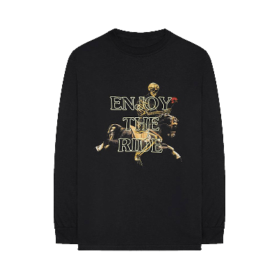 Pre-owned Cactus Jack By Travis Scott Astroworld Enjoy The Ride Long-sleeve T-shirt 'black'